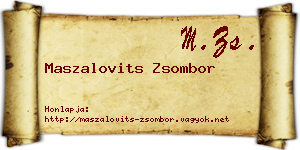 Maszalovits Zsombor névjegykártya